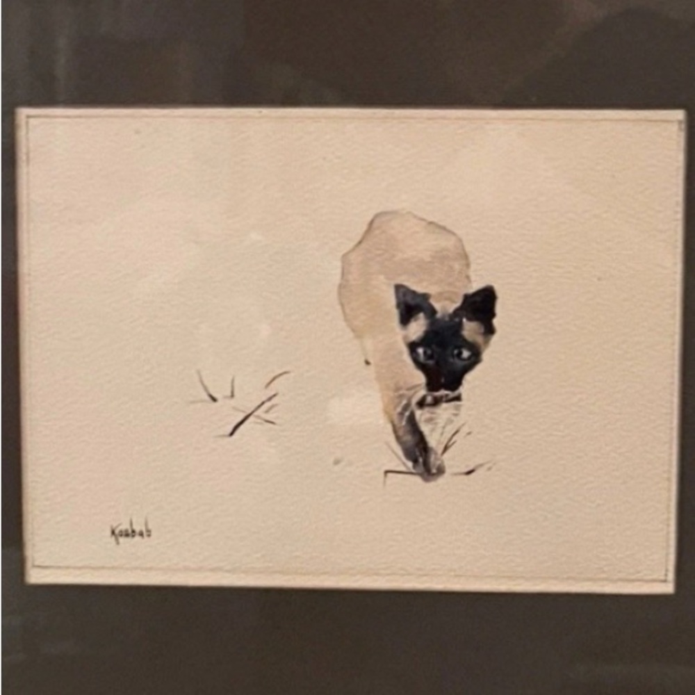 Signed Watercolor double picture art work hanging frame matte New Orleans 1979 - Picture 3 of 9